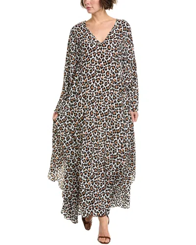 Michael Kors Collection Silk Caftan Dress In Multi