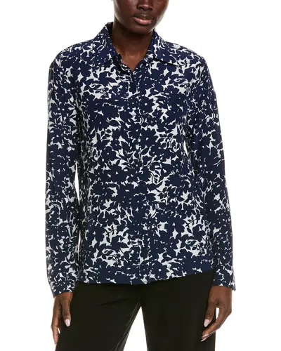 Michael Kors Collection Silk Hansen Shirt In Multi