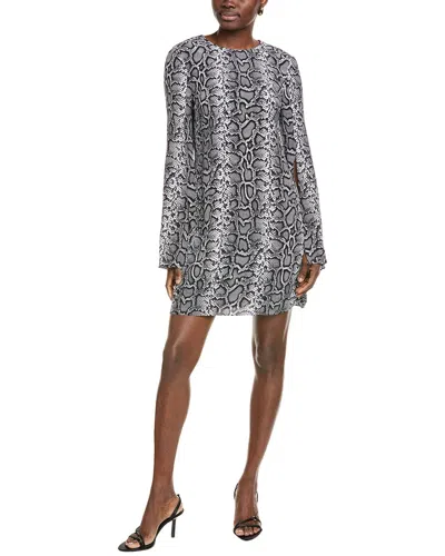Michael Kors Collection Silk Shift Dress In Gray