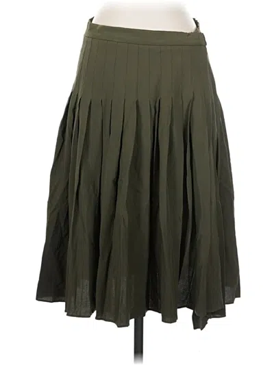 Pre-owned Michael Kors Collection Silk Skirt In Green