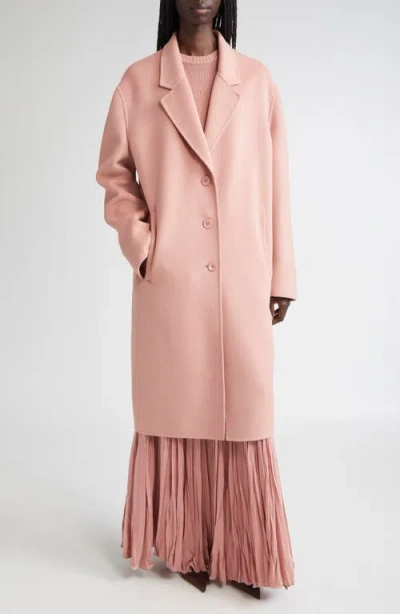 Michael Kors Collection Slouch Virgin Wool Coat In Pink