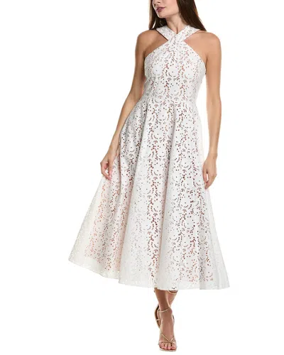 Michael Kors Collection Spring Eyelet Silk-lined Midi Dress