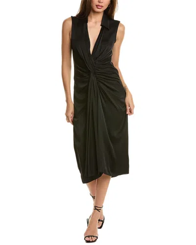 Michael Kors Collection Techno Charm Midi Dress In Black