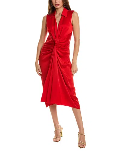Michael Kors Collection Techno Charm Midi Dress In Red