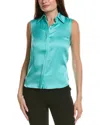 Michael Kors Collection Techno Charm Top In Gray