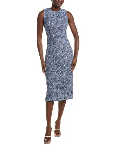 Michael Kors Collection Tie Dye Macrame Dress In Blue