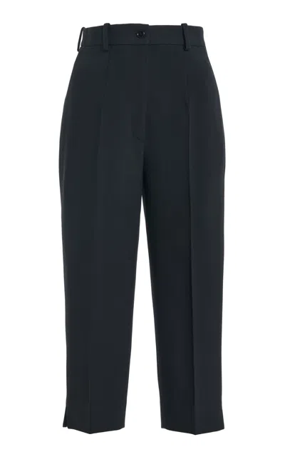 Michael Kors Collection Toreador Cropped Twill Skinny-leg Pants In Black