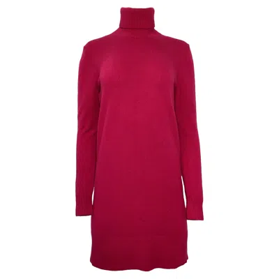 Michael Kors Collection Turtleneck Sweater Dress In Fuchsia Pink Cashmere
