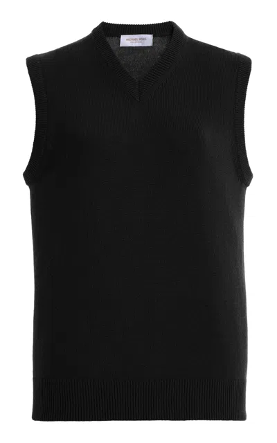 Michael Kors Collection V-neck Cashmere Vest In Animal Print