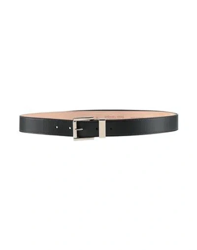 Michael Kors Collection Woman Belt Black Size M Calfskin In Pattern