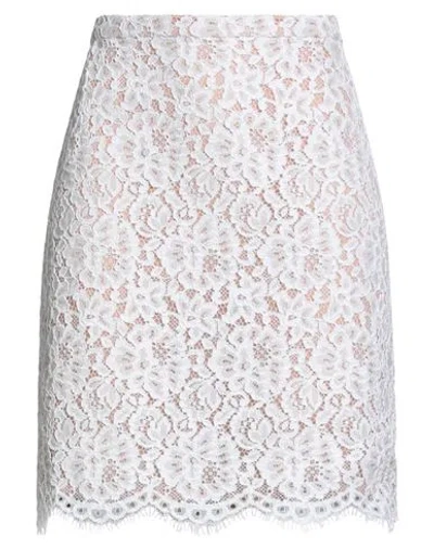 Michael Kors Collection Woman Mini Skirt White Size 12 Cotton, Nylon
