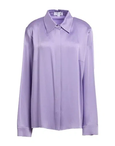 Michael Kors Collection Woman Shirt Lilac Size 14 Viscose, Acetate In Purple