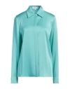 Michael Kors Hansen Charmeuse Button-front Shirt In Blue