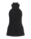 Michael Kors Collection Woman Tailored Vest Black Size 4 Acetate, Viscose