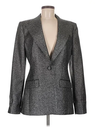 Pre-owned Michael Kors Collection Wool Blazer Jacket In Silver