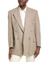 Michael Kors Collection Wool-blend Blazer In Brown