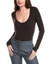 Michael Kors Collection Wool-blend Bodysuit In Brown