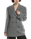 Michael Kors Collection Wool Coat In Gray