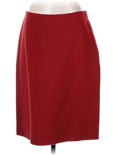 Pre-owned Michael Kors Collection Wool Skirt In Red