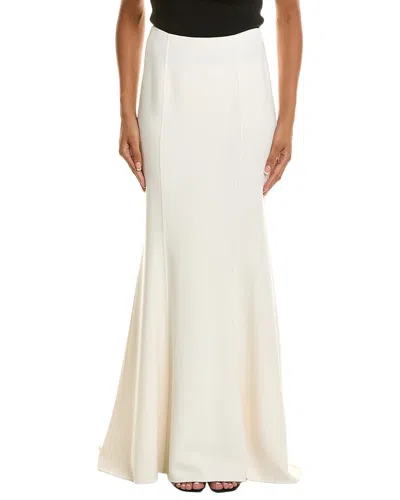 Michael Kors Collection Wool-blend Fishtail Maxi Skirt In White