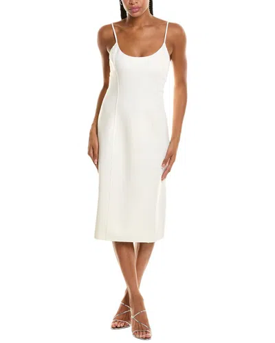 Michael Kors Collection Wool-blend Slip Sheath Dress In White