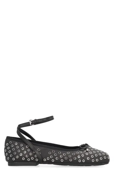 MICHAEL KORS MICHAEL KORS COLLETTE FLEX LEATHER BALLET FLATS