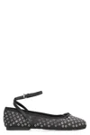 Michael Kors Collette Flex Leather Ballet Flats In Black