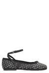 Michael Kors Collette Flex Leather Ballet Flats In Black