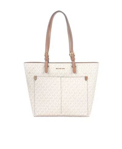 Michael Kors Collision Color Shoulder Strap Medium Size Single Shoulder Bag In White