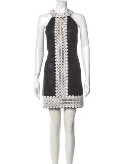 Pre-owned Michael Kors Colorblock Pattern Mini Dress In Gray