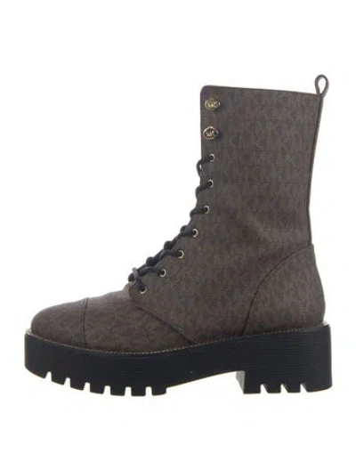 Pre-owned Michael Kors Combat Boots In Brown