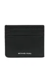 Michael Kors Pebbled Texture Compact Design Card Case In Black