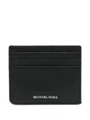 Michael Kors Pebbled Texture Compact Design Card Case In Black