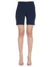 Michael Kors Compact Text Shorts In Blue