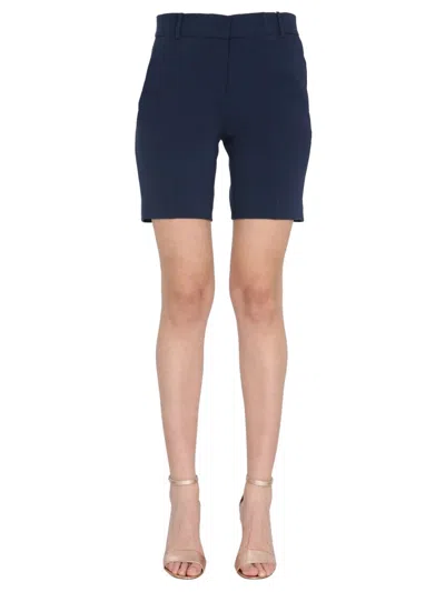 Michael Kors Compact Text Shorts In Blue