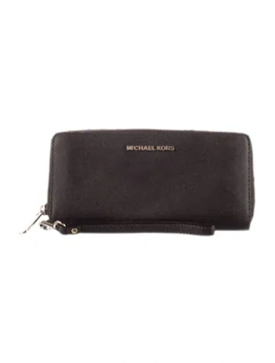 Pre-owned Michael Kors Continental Wallet In Brown