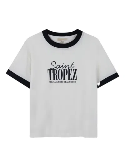 Michael Kors Kids' Contrast-trim T-shirt In Gray