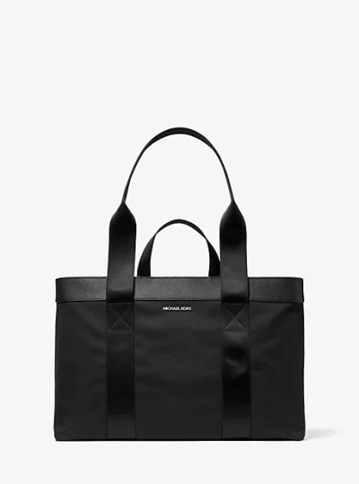 Michael Kors Cooper Canvas Tote Bag In Black