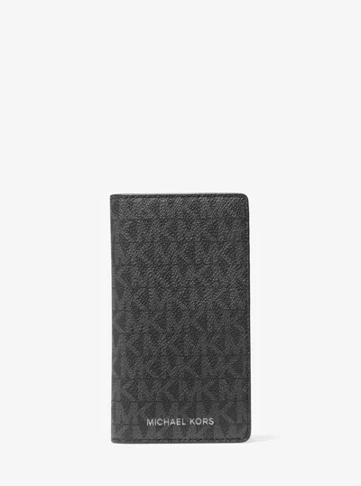 Michael Kors Cooper Large Logo Bi-fold Card Case In Black