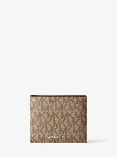 Michael Kors Cooper Logo Billfold Wallet With Coin Pouch In Brown