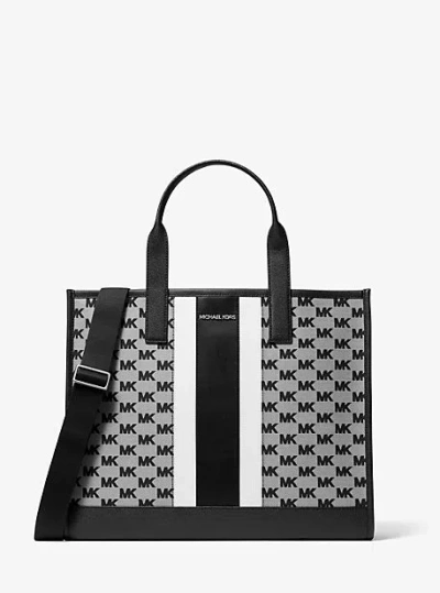 Michael Kors Cooper Logo Jacquard Tote Bag In Black