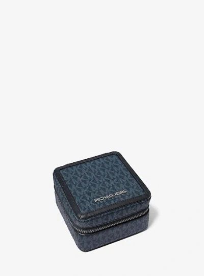 Michael Kors Cooper Logo Watch Travel Case In Blue