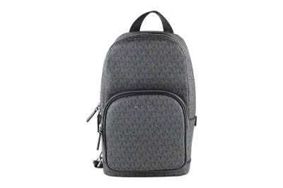 Michael Kors Cooper Medium Black Signature Pvc Sling Backpack