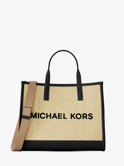 Michael Kors Cooper Medium Hand-crocheted Tote Bag In Brown