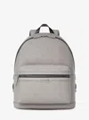 Michael Kors Cooper Medium Logo Debossed Dome Backpack In Gray
