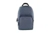 Michael Kors Cooper Medium Navy Signature Pvc Sling Backpack In Blue
