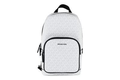 Michael Kors Cooper Medium White Signature Pvc Sling Backpack