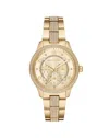 Michael Kors Cooper Mk6613 Women's Gold-tone Quartz 38mm Watch In Gold