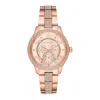 Michael Kors Cooper Mk6614 Women's Rose Gold-tone Quartz 38mm Watch In Multi