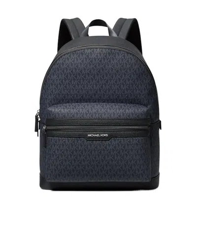 Michael Kors Cooper Signature Logo Backpack In Blue